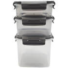 Conjunto Potes Herméticos 1500ml 800ml 500ml Mantimentos Chum