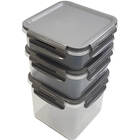 Conjunto Potes Herméticos 1500ml 800ml 500ml Mantimentos Chum