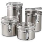 Conjunto Potes Mantimentos Herméticos Inox 4 Peças - Clink