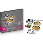 Conjunto Potes Sobremesa Inox 12 Peças Pote Colher Cozinha