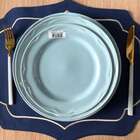 Conjunto Prato Fundo Azul Vintage Com 4 Unidades