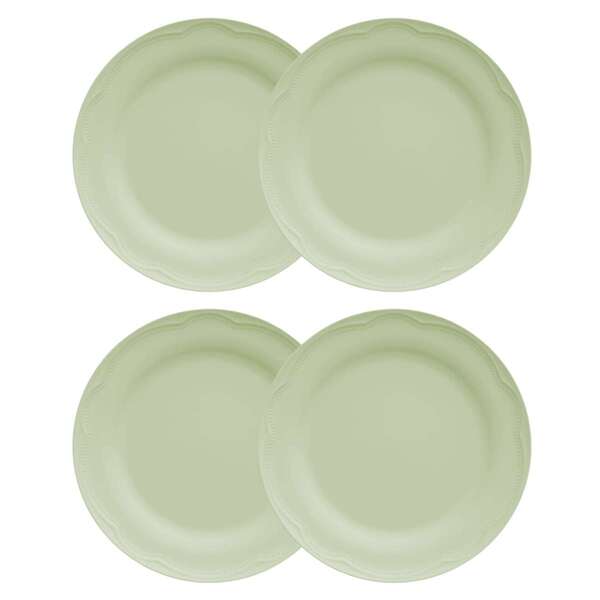 Conjunto Prato Raso Verde Menta Com 4 Unidades