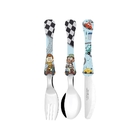 Conjunto Pratos E Talheres Infantil - Azul - Carros