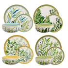 Conjunto Pratos Raso Sobremesa Bowl Cerâmica Siena 12pçs