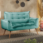 Conjunto Puff + Namoradeira Opala Veludo Star Confort