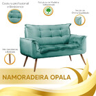 Conjunto Puff + Namoradeira Opala Veludo Star Confort