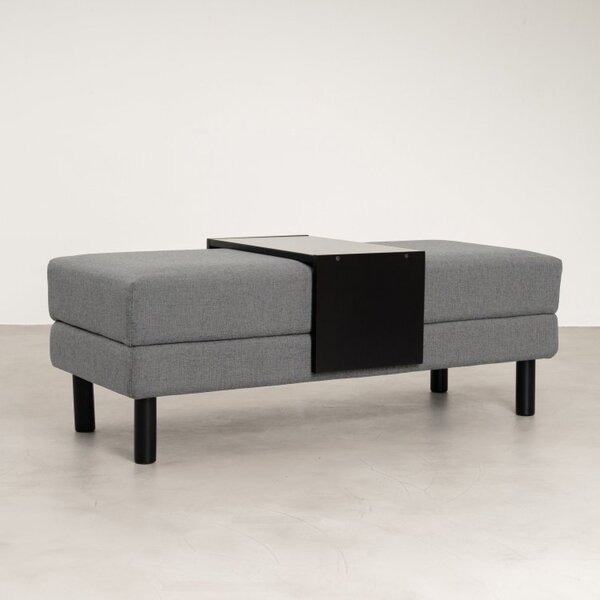 Conjunto Puff Baú 120cm E Bandeja Antúrio Cabecasa Madeiraori