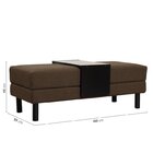 Conjunto Puff Baú 120cm E Bandeja Antúrio Cabecasa Madeiraori