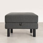 Conjunto Puff Baú 60cm E Bandeja Antúrio Cabecasa Madeiraorig