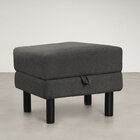 Conjunto Puff Baú 60cm E Bandeja Antúrio Cabecasa Madeiraorig