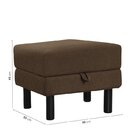 Conjunto Puff Baú 60cm E Bandeja Antúrio Cabecasa Madeiraorig