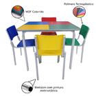 Conjunto Quadrado C/ 04 Cadeiras - Formicada - Infantil 02 A