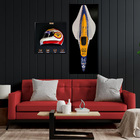 Conjunto Quadros 3d F1 Carro Fw11 87 E Capacete 88 Np G53 - G