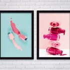 Conjunto Quadros Decorativos 2 Peças 20x30 Esmalteria - Moldu