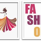 Conjunto Quadros Decorativos 2 Peças 20x30 Fashion - Moldura