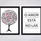 Conjunto Quadros Decorativos 2 Peças 40x60 Amor No Lar - Mold