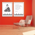 Conjunto Quadros Decorativos 2 Peças 40x60 Buda - Moldura Bra