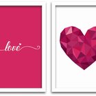 Conjunto Quadros Decorativos 2 Peças 40x60 Love - Moldura Bra