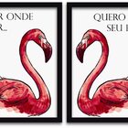 Conjunto Quadros Decorativos 2 Peças 40x60 Quero Ser Seu Par