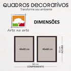 Conjunto Quadros Decorativos 2 Peças 40x60 Think Bigger - Mol