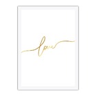 Conjunto Quadros Decorativos 3 Pçs 40x60 Love - Moldura Branca