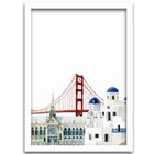 Conjunto Quadros Decorativos 3 Pçs 40x60 Maravilhas Mundo - M