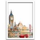 Conjunto Quadros Decorativos 3 Pçs 40x60 Maravilhas Mundo - M