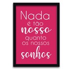 Conjunto Quadros Decorativos 3 Peças 20x30 Coração Rosa - Mol