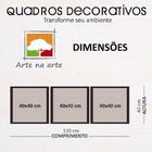 Conjunto Quadros Decorativos 3 Peças 40x40 Amor Saúde Paz - M