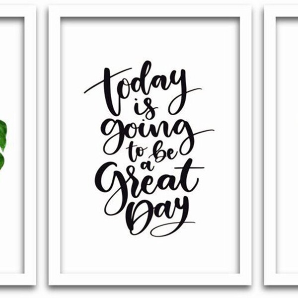 Conjunto Quadros Decorativos 3 Peças 40x60 Folhas 3 - Moldura