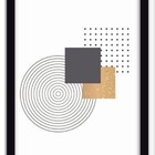 Conjunto Quadros Decorativos 3 Peças 40x60 Formas 2 - Moldura