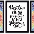 Conjunto Quadros Decorativos 3 Peças 40x60 Positive Mind - Mo