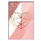 Conjunto Quadros Decorativos 3 Peças Mdf 20x30 Formas Rosa -