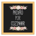 Conjunto Quadros Decorativos 4 Pçs 20x20 Paixão Por Cozinhar