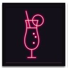 Conjunto Quadros Decorativos 4 Peças 20x20 Neon Tropical - Mo