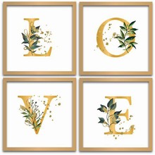 Quadro Namaste Dourado 50x50cm Inspire Leroy Merlin