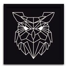 Conjunto Quadros Decorativos 4 Peças 30x30 Animais - Moldura