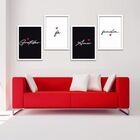 Conjunto Quadros Decorativos 4 Peças Mdf 20x30 Gratidão E Fé