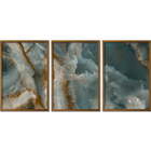 Conjunto Quadros Decorativos Ágata Sem Vidro Marrom