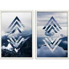 Conjunto Quadros Decorativos Composição Geométrica Sem Vidro