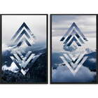 Conjunto Quadros Decorativos Composição Vii Sem Vidro Preto