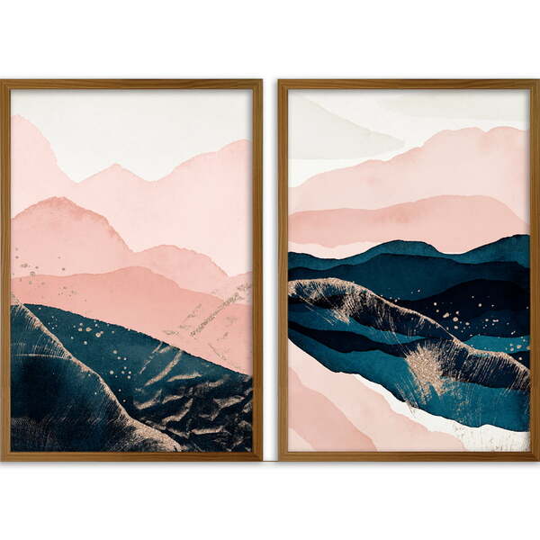 Conjunto Quadros Decorativos Composição Xii Sem Vidro Marrom