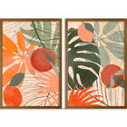 Conjunto Quadros Decorativos Floral Minimalista Vi Sem Vidro