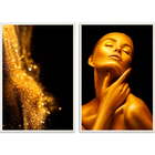 Conjunto Quadros Decorativos Mulher Sem Vidro Branco