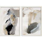 Conjunto Quadros Decorativos Pintura Abstrata Iv Sem Vidro Br