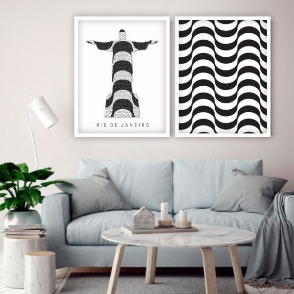 Conjunto Quadros Decorativos Rio De Janeiro Ipanema - 30x40cm