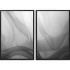 Conjunto Quadros Decorativos Transparência Sem Vidro Preto