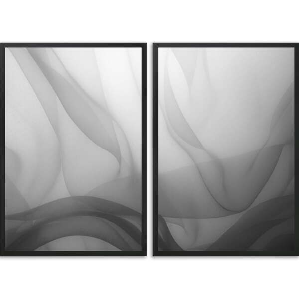 Conjunto Quadros Decorativos Transparência Sem Vidro Preto