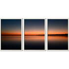 Conjunto Quadros Paisagem Noturna Sem Vidro Branco