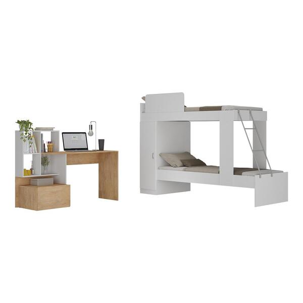 Conjunto Quarto Beliche Com Escrivaninha Multimóveis Mp4125